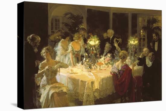 The Dinner Party-Jules-Alexandre Grün-Stretched Canvas