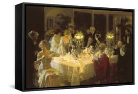 The Dinner Party-Jules-Alexandre Grün-Framed Stretched Canvas