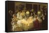 The Dinner Party-Jules-Alexandre Grün-Framed Stretched Canvas