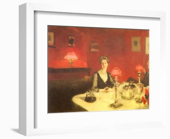 The Dinner Table at Night, 1884-John Singer Sargent-Framed Giclee Print