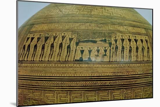 The Dipylon Amphora, Funerary Urn in the Geometric Style from the Kerameikos Necropolis-null-Mounted Giclee Print