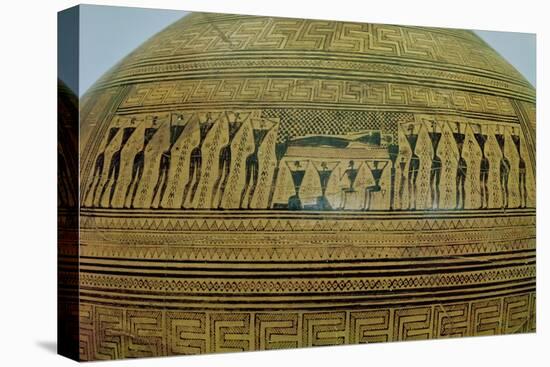 The Dipylon Amphora, Funerary Urn in the Geometric Style from the Kerameikos Necropolis-null-Stretched Canvas