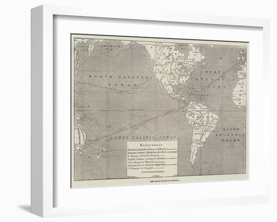 The Direct Route to Australia-null-Framed Giclee Print