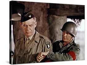 THE DIRTY DOZEN, 1967 directed by ROBERT ALDRICH Robert Ryan and Charles Bronson (photo)-null-Stretched Canvas