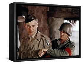 THE DIRTY DOZEN, 1967 directed by ROBERT ALDRICH Robert Ryan and Charles Bronson (photo)-null-Framed Stretched Canvas