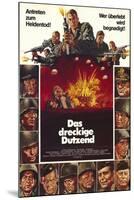 The Dirty Dozen, German Movie Poster, 1967-null-Mounted Art Print