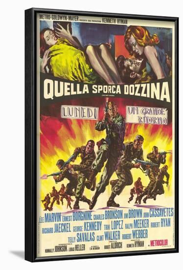 The Dirty Dozen, Italian Movie Poster, 1967-null-Framed Art Print