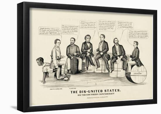 The Dis-United States Political Cartoon Art Print Poster-null-Framed Poster