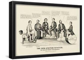 The Dis-United States Political Cartoon Art Print Poster-null-Framed Poster