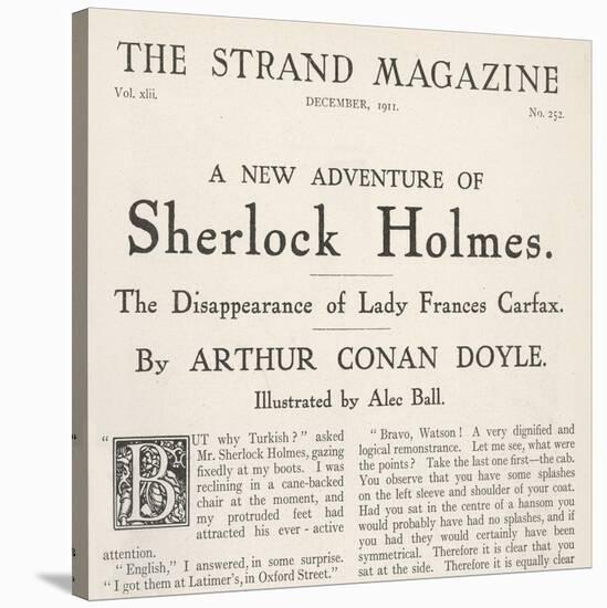 The Disappearance of Lady Frances Carfax Title Page of the Strand Magazine-null-Stretched Canvas