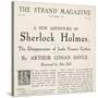 The Disappearance of Lady Frances Carfax Title Page of the Strand Magazine-null-Stretched Canvas