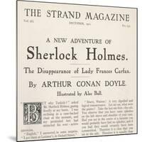 The Disappearance of Lady Frances Carfax Title Page of the Strand Magazine-null-Mounted Art Print