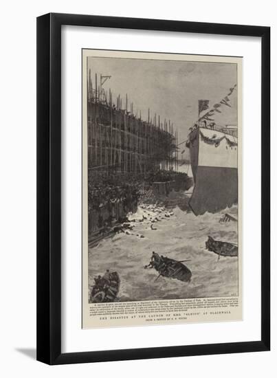 The Disaster at the Launch of the H M S Albion at Blackwall-null-Framed Giclee Print