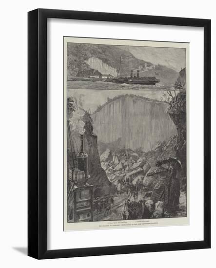 The Disaster in Scotland, Suffocation by Gas from Gunpowder Blasting-William Heysham Overend-Framed Giclee Print