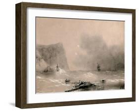 The Disaster of the British Fleet Off the Coast of Balaclava on November 14th, 1854-Ivan Konstantinovich Aivazovsky-Framed Giclee Print