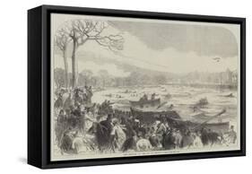 The Disaster on the Ice in Regent's Park-Charles Robinson-Framed Stretched Canvas