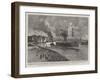 The Disaster to a French Atlantic Liner, La Bourgogne Leaving Havre-null-Framed Giclee Print