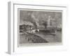 The Disaster to a French Atlantic Liner, La Bourgogne Leaving Havre-null-Framed Giclee Print