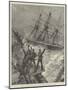 The Disastrous Hurricane in Samoa, Crew of the American Ship Trenton Cheering HMS Calliope-William Heysham Overend-Mounted Giclee Print