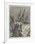 The Disastrous Hurricane in Samoa, Crew of the American Ship Trenton Cheering HMS Calliope-William Heysham Overend-Framed Giclee Print