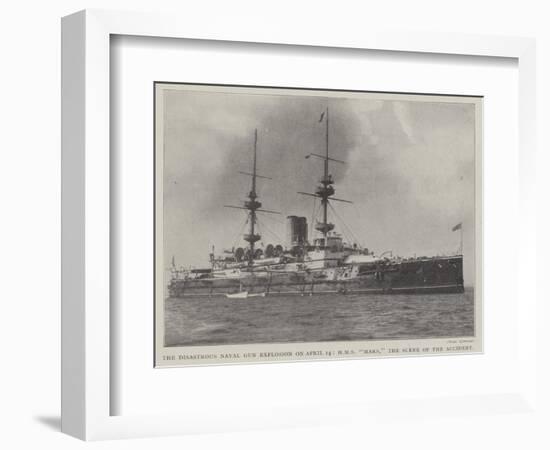 The Disastrous Naval Gun Explosion on 14 April, HMS Mars, the Scene of the Accident-null-Framed Giclee Print