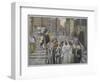 The Disciples Admire the Buildings of the Temple-James Tissot-Framed Giclee Print