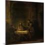 The Disciples at Emmaus, 1648-Rembrandt van Rijn-Mounted Giclee Print