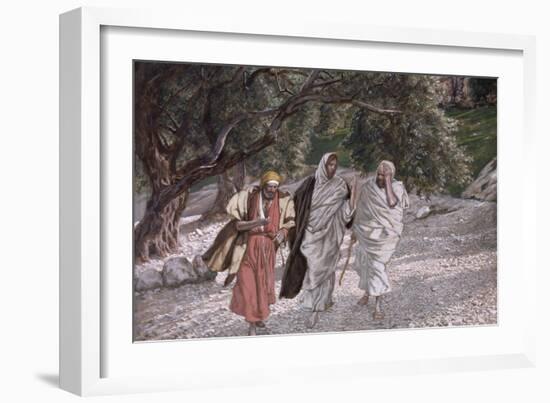 The Disciples on the Road to Emmaus, Illustration for 'The Life of Christ', C.1884-96-James Tissot-Framed Giclee Print