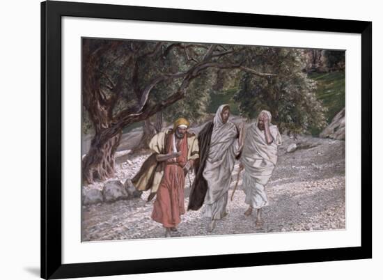 The Disciples on the Road to Emmaus, Illustration for 'The Life of Christ', C.1884-96-James Tissot-Framed Giclee Print