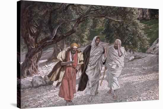 The Disciples on the Road to Emmaus, Illustration for 'The Life of Christ', C.1884-96-James Tissot-Stretched Canvas