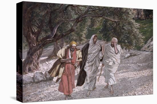 The Disciples on the Road to Emmaus, Illustration for 'The Life of Christ', C.1884-96-James Tissot-Stretched Canvas