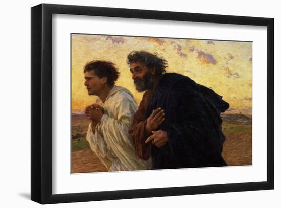 The Disciples Peter and John Running to Sepulchre on the Morning of the Resurrection, circa 1898-Eugene Burnand-Framed Giclee Print