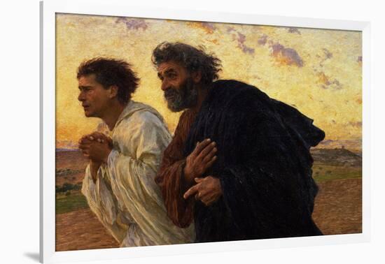 The Disciples Peter and John Running to Sepulchre on the Morning of the Resurrection, circa 1898-Eugene Burnand-Framed Giclee Print