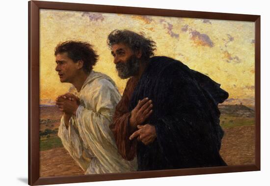 The Disciples Peter and John Running to Sepulchre on the Morning of the Resurrection, circa 1898-Eugene Burnand-Framed Giclee Print