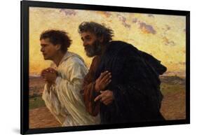 The Disciples Peter and John Running to Sepulchre on the Morning of the Resurrection, circa 1898-Eugene Burnand-Framed Giclee Print