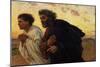 The Disciples Peter and John Running to Sepulchre on the Morning of the Resurrection, circa 1898-Eugene Burnand-Mounted Premium Giclee Print