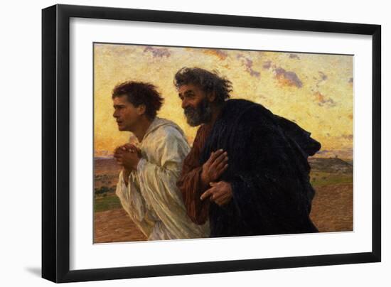 The Disciples Peter and John Running to Sepulchre on the Morning of the Resurrection, circa 1898-Eugene Burnand-Framed Giclee Print