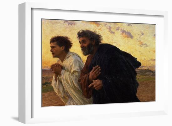 The Disciples Peter and John Running to Sepulchre on the Morning of the Resurrection, circa 1898-Eugene Burnand-Framed Giclee Print