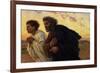 The Disciples Peter and John Running to Sepulchre on the Morning of the Resurrection, circa 1898-Eugene Burnand-Framed Giclee Print