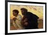 The Disciples Peter and John Running to Sepulchre on the Morning of the Resurrection, circa 1898-Eugene Burnand-Framed Giclee Print