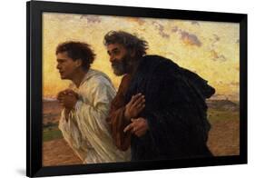 The Disciples Peter and John Running to Sepulchre on the Morning of the Resurrection, circa 1898-Eugene Burnand-Framed Giclee Print