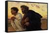 The Disciples Peter and John Running to Sepulchre on the Morning of the Resurrection, circa 1898-Eugene Burnand-Framed Stretched Canvas