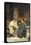 The Discourse, a Chat-Sir Lawrence Alma-Tadema-Framed Stretched Canvas