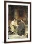 The Discourse, a Chat-Sir Lawrence Alma-Tadema-Framed Giclee Print