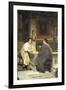 The Discourse, a Chat-Sir Lawrence Alma-Tadema-Framed Giclee Print