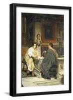 The Discourse, a Chat-Sir Lawrence Alma-Tadema-Framed Giclee Print