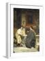 The Discourse, a Chat-Sir Lawrence Alma-Tadema-Framed Giclee Print