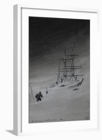 The 'Discovery' in Winterquarters, 1903-Edward Adrian Wilson-Framed Giclee Print