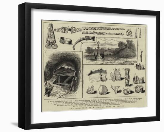 The Discovery of a Viking's Tomb at Taplow-null-Framed Giclee Print