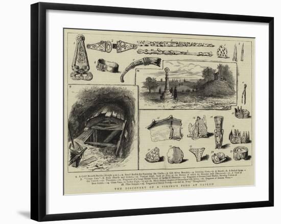 The Discovery of a Viking's Tomb at Taplow-null-Framed Giclee Print